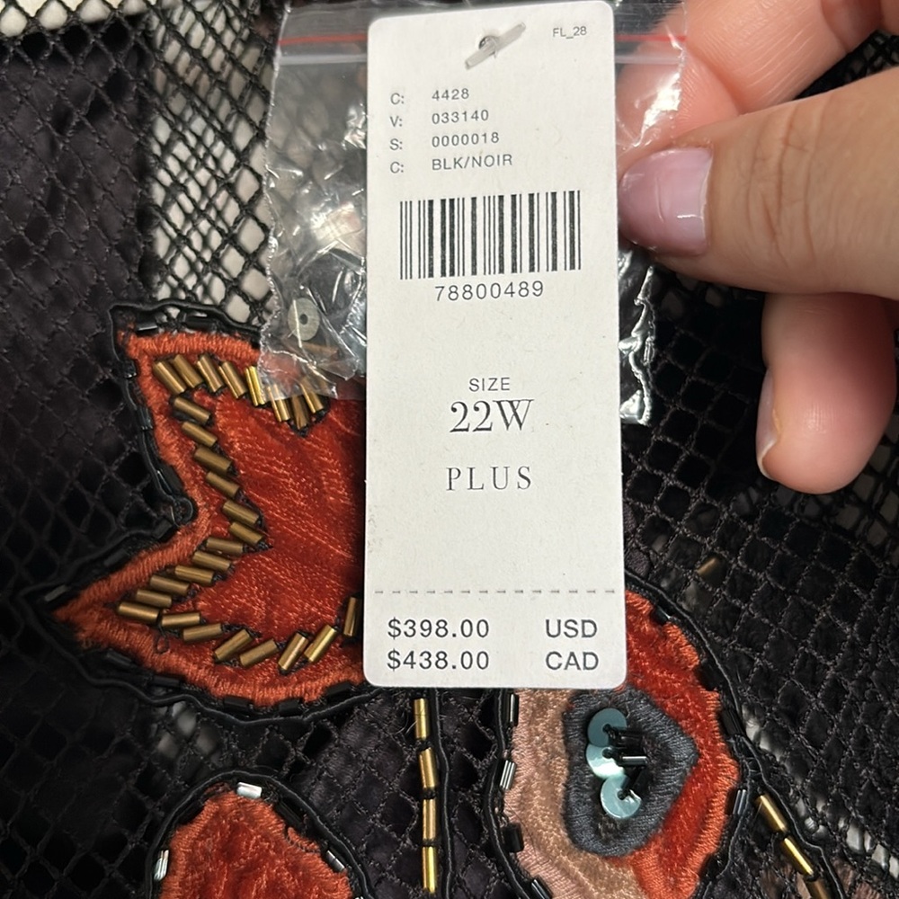 Anthropologie Not So Serious by Pallavi Mohan Midnight Garden Maxi Dress - Picture 13 of 14
